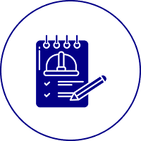 Notebook with construction helmet design