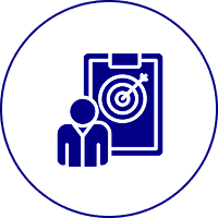 Objective-focused professional illustration